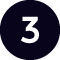 number 3 steps icon